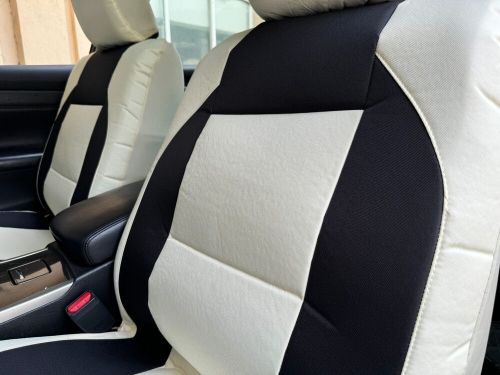 Beige Black Canvas Seat Covers For Toyota Tacoma 2006-2023 Front Pair Waterproof, US $55.50, image 2