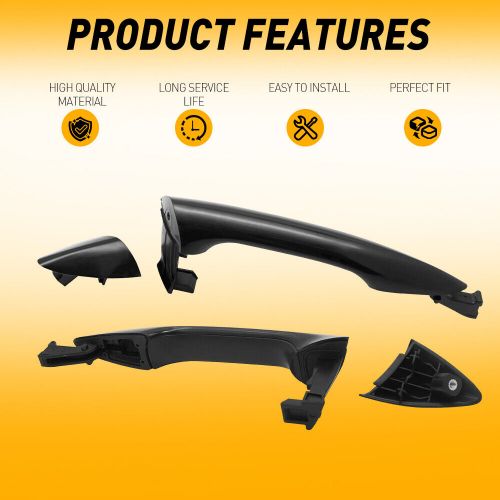 2pcs exterior door for handle 2011-2016 hyundai elantra rear left right eah