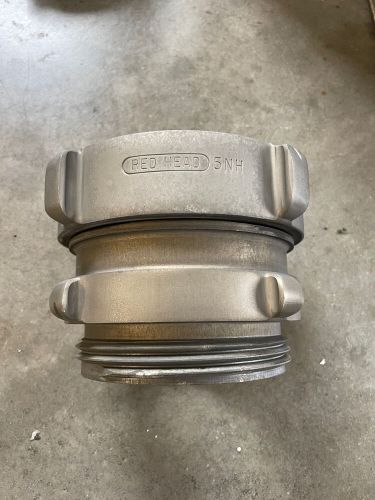 5" female x 4-1/2" male adapter for fire hose