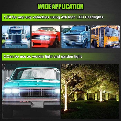 Pair 4x6'' LED Projector Headlights Hi/Lo Beam For Dodge Dakota 1987-1995 Truck, US $29.99, image 4