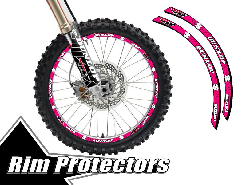 10 & 12 inch dirtbike rim protectors 10" wheel decals dirt bike tape graphics ps