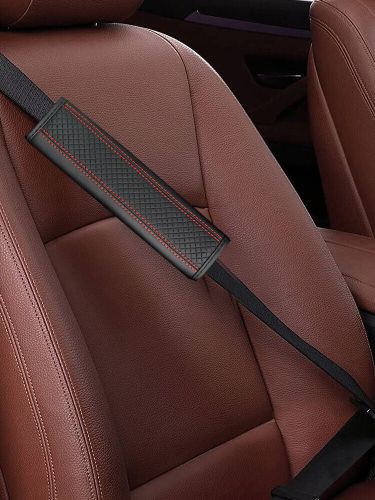 1pc Red Leather Car Seat Belt Strap Cover Pad Shoulder Comfort Cushion Harness, US $7.91, image 8