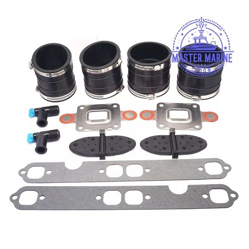 Mercruiser 4" Exhaust Manifold Kit 32-44348 27-33395 Fit GM V8 S.B.DRY JOINT, AU $144.49, image 3