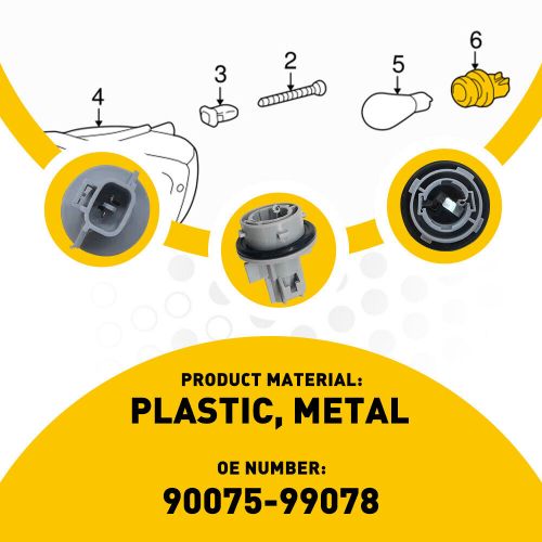 NEW For TOYOTA TURN SIGNAL LAMP BULB SOCKET CONNECTOR 90075-99078, US $11.99, image 8