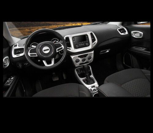 Steering wheel u type abs matte silver fit for jeep compass 2017-2020 cover trim