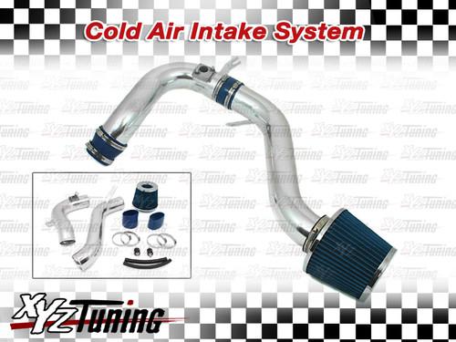 Jdm blue 08-12 accord 2.4l l4 cold air intake induction kit + filter 3"