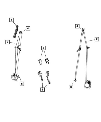 Genuine Mopar Buckle Half Seat Belt Left 1AN171X9AE, US $94.92, image 5