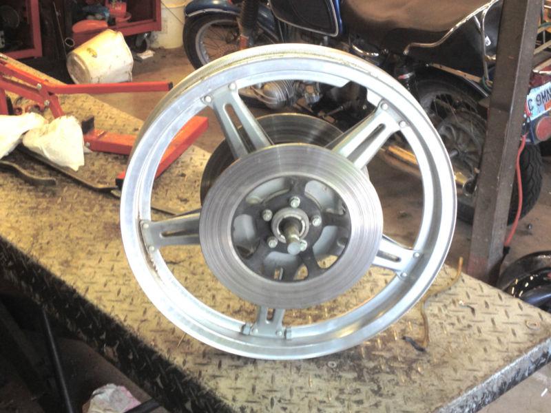 Honda gl1000 goldwing 19" front wheel, brake discs, axle cb750 cb900