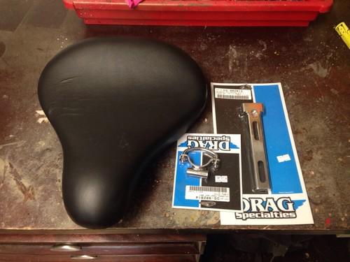 Motorcycle spring seat solo seat with mounting brackets