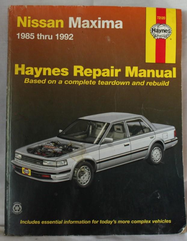 Nissan maxima 1985 thru 1992 haynes repair manual - service manual nissan maxima