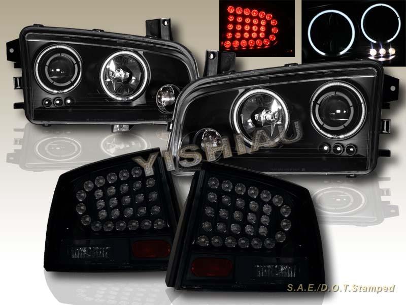 Buy 20062008 DODGE CHARGER TWO HALO CCFL LED PROJECTOR HEADLIGHTS