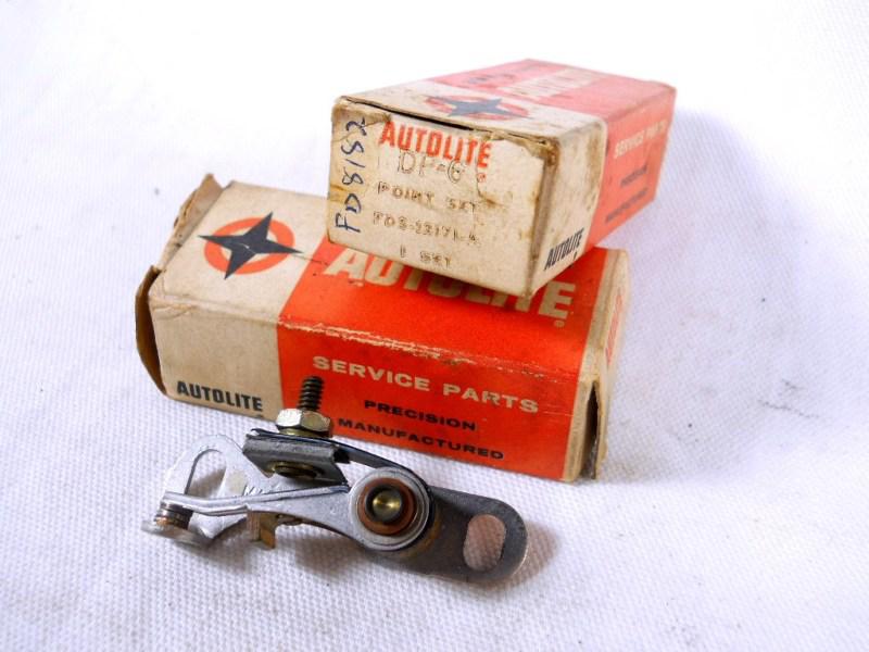 Vintage nos 1940s autolite dp-6 ignition point set in box ford ~ free shipping