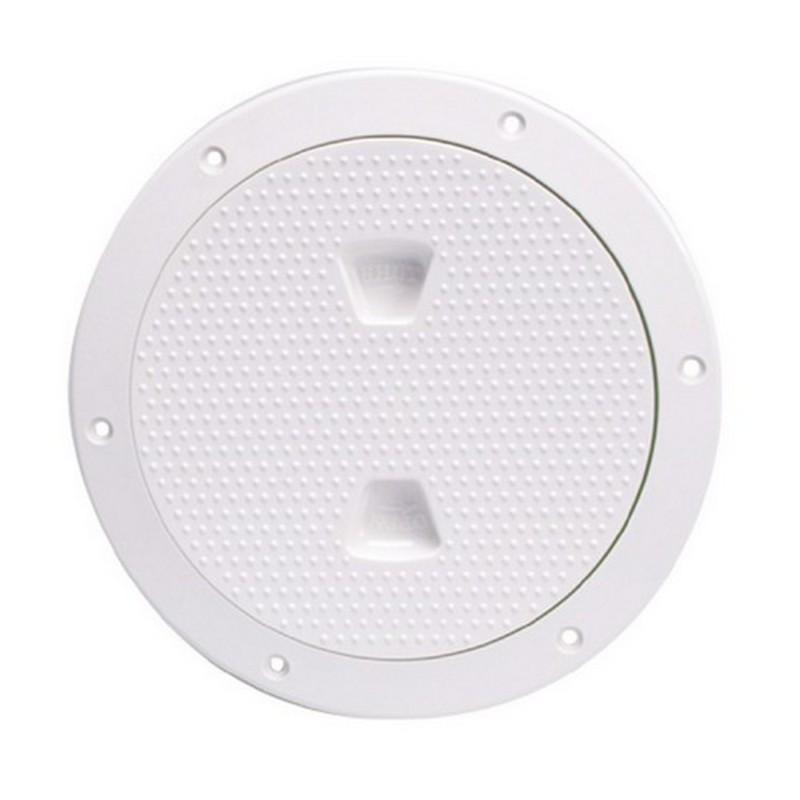 Beckson marine dp62-w white 6" non-skid screw-out deck plate 