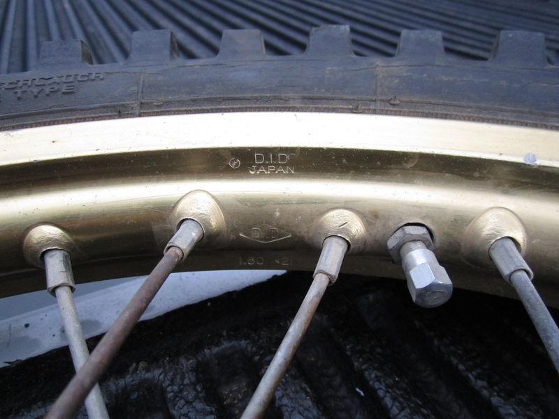 1982 Yamaha YZ125 YZ 125 .. Front Wheel DID Gold, US $80.00, image 6