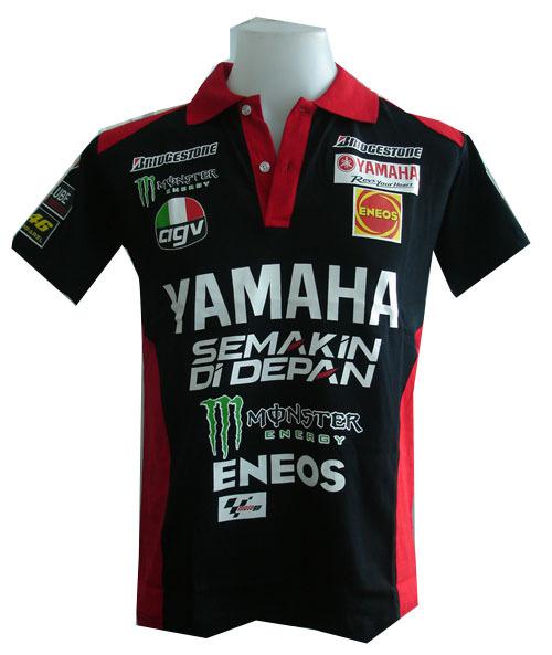 New yamaha motorcycle sport racing team motor biker black mens polo shirt sz l