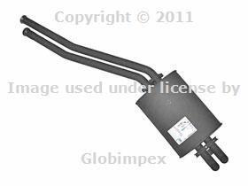 Mercedes r107 560sl muffler rear new + 1 year warranty