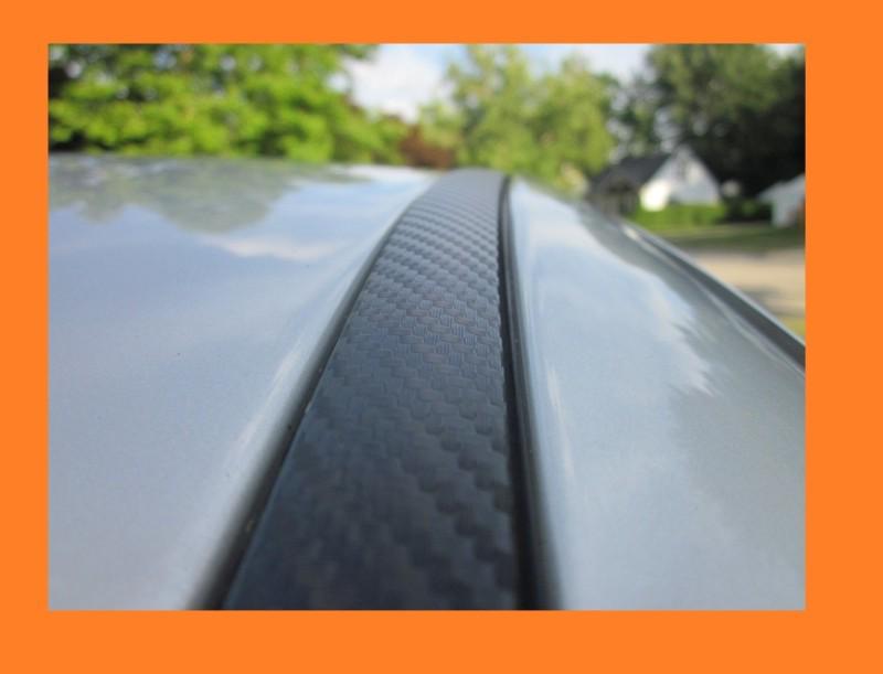 Black carbon fiber roof  molding trim kit moulding diy pro