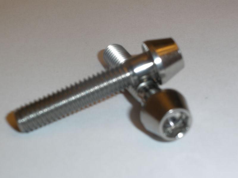 Ti bolt,titanium bolts-2 pcs m6-65,taper head,conical head,bolt,bike,bicycle