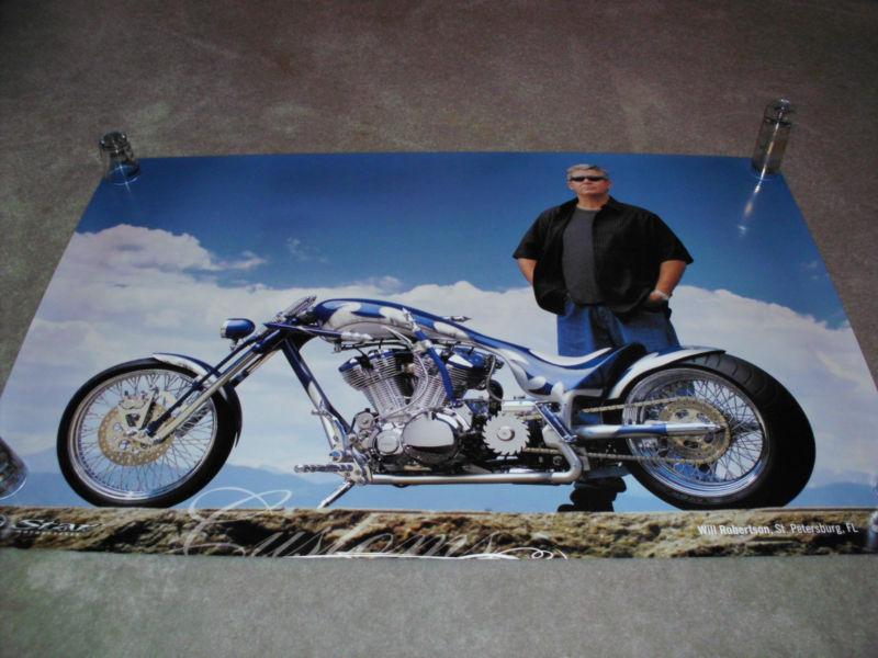 Yamaha star custom poster motorcycle chopper nice will robertson  