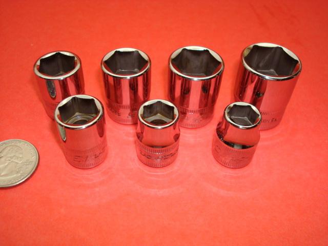 Snap on tools 7 pcs. shallow metric socket set 10,11,13,14,15,17 + 19 mm 6 point