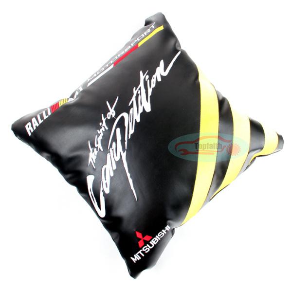 Leather Seats Embroidery Throw Pillow Cushion For Mitsubishi RALLIART RALLI/ART, US $29.88, image 3