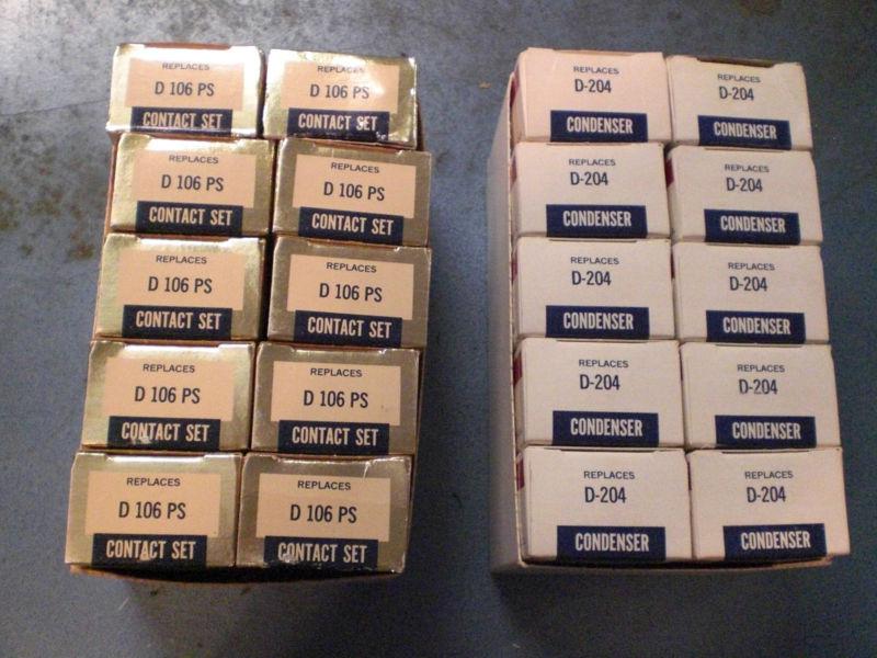 10 distributor points and 10 condensers interchange with delco d106p and d204 