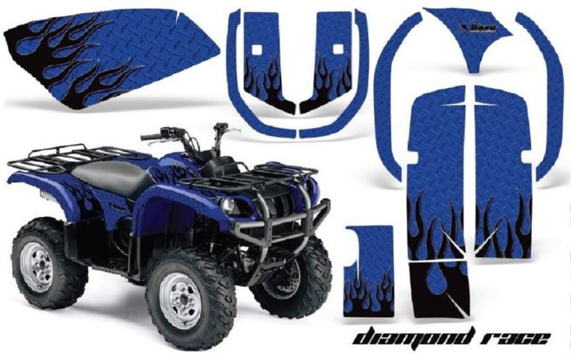 Amr racing graphic kit atv yamaha grizzly 660 race quad close out