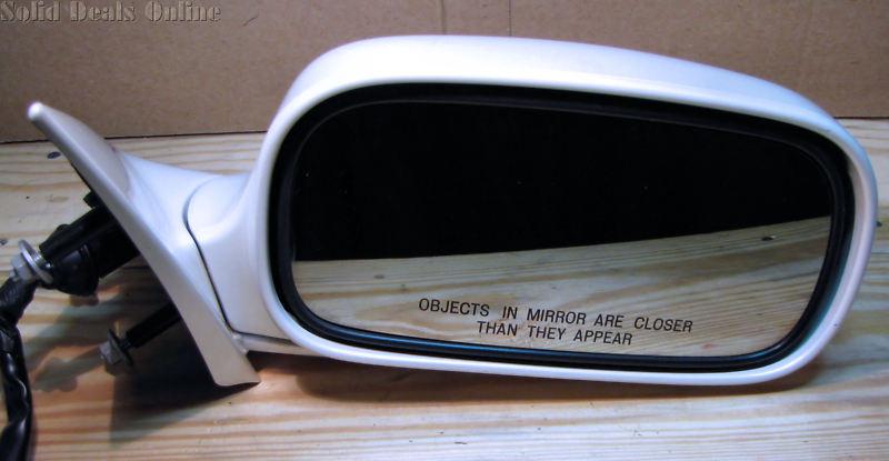 1998-2004 cadillac seville sls sts right passenger's side mirror w/ memory white