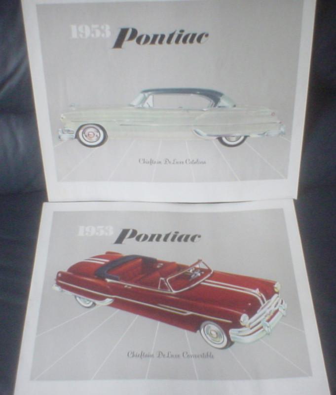 Buy 1953 PONTIAC DEALER Poster/Album/Brochure/Manual Lot/8 in Becker