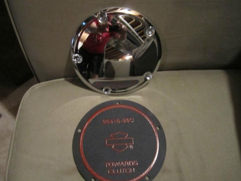 HARLEY CHROME DERBY COVER AND GASKET, US $29.99, image 2