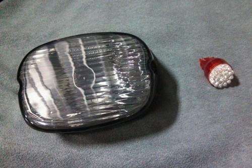 Harley davidson lay down smoked rear tail light lens 