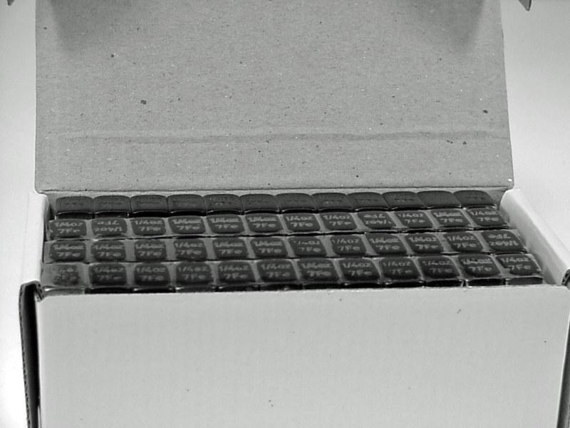 Box of 48 3oz black steel wheel weights tape strips 1/4oz pcs