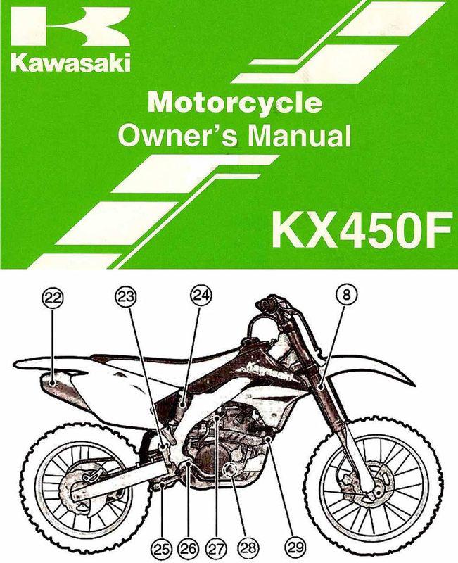 2006 kawasaki kx450f motorcycle owners manual -kx 450 f-kx450d6f-kawasaki-kx450