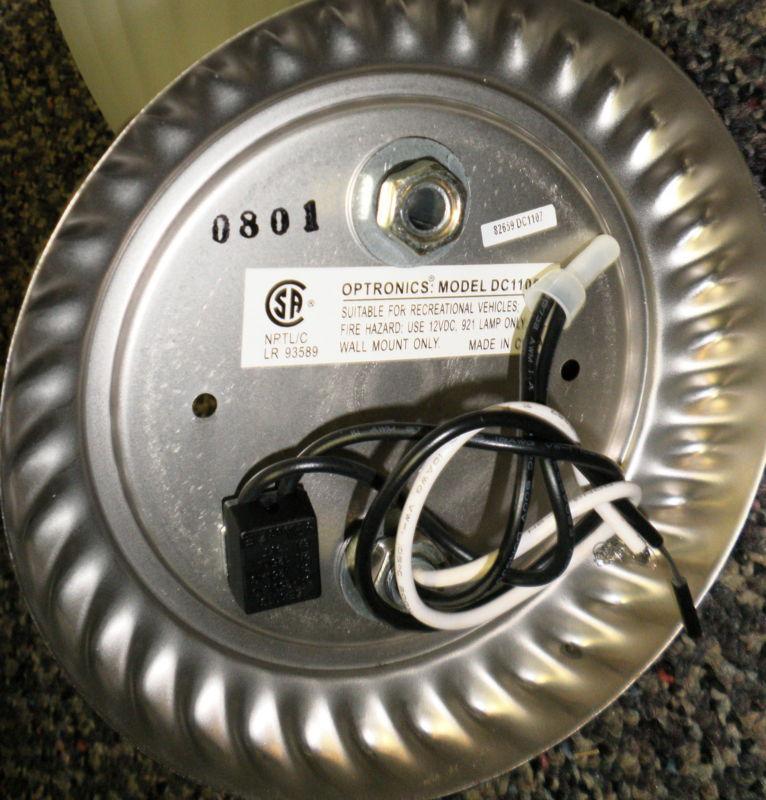 Optronics Brushed Nickel 12 Volt Wall Light W/ Gustafuson 9090 Globe #DC11BN07, US $25.00, image 3