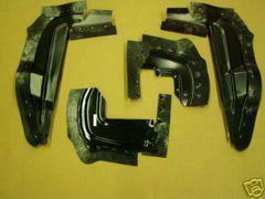 1967 1968 mustang fender splash shield set with rubber attached & mounting 