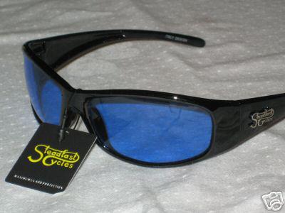Steadfast cycles sun glasses night riding blue safety day use eye wear