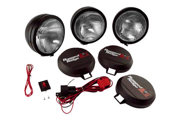 Rugged ridge 15205.62 - off road black steel hid fog light kit