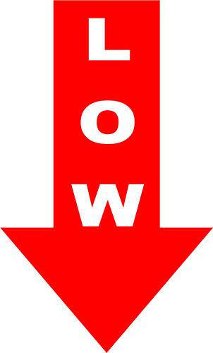 Arrow down low vinyl sticker decal euro jdm kdm drift stance 