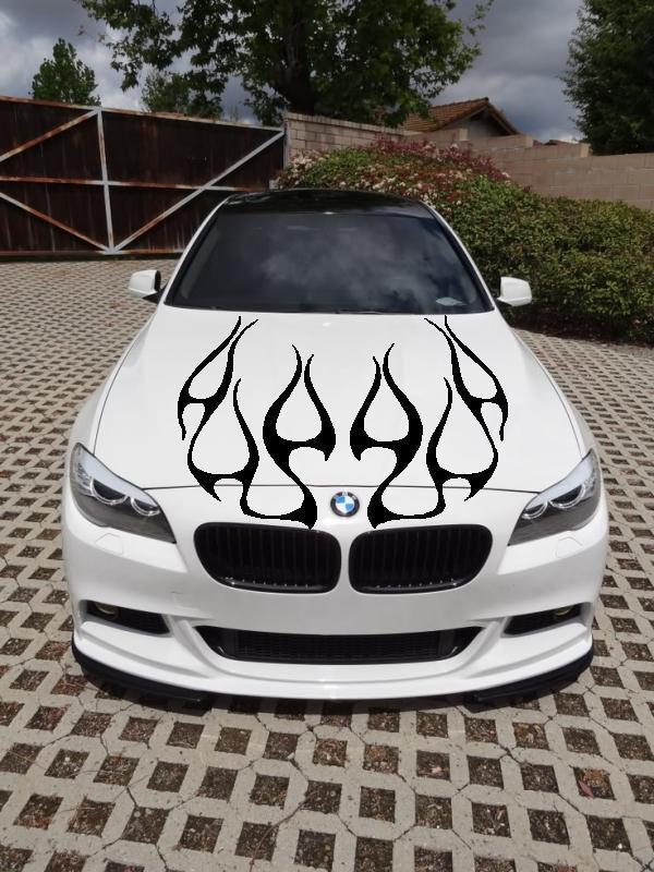 Furious flames 36"x44" vinyl hood decal sticker car truck suv easy install
