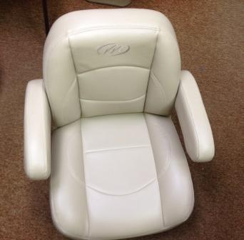 Reclining boat / pontoon captains helm chair tan