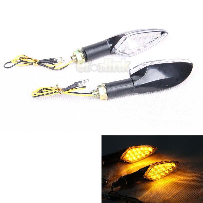 2x 12v 15 led motorcycle motorbike turn signal light bulbs indicator lamps black