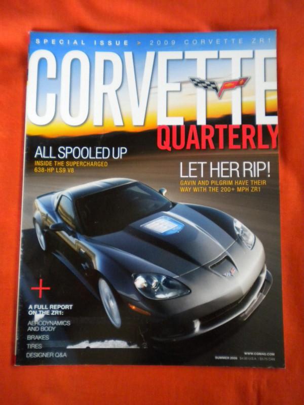 2008 corvette quarterly magazine 2009 zr1 the full report 638 hp ls9 200 mph +
