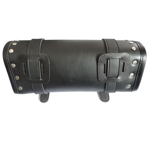 BLACK FORK MOUNT MOTORCYCLE TOOL FORK BAG GEAR POUCH STUDS CRUISER CHOPPER BIKER, US $8.99, image 3