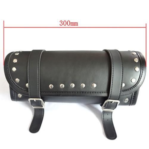 BLACK FORK MOUNT MOTORCYCLE TOOL FORK BAG GEAR POUCH STUDS CRUISER CHOPPER BIKER, US $8.99, image 6