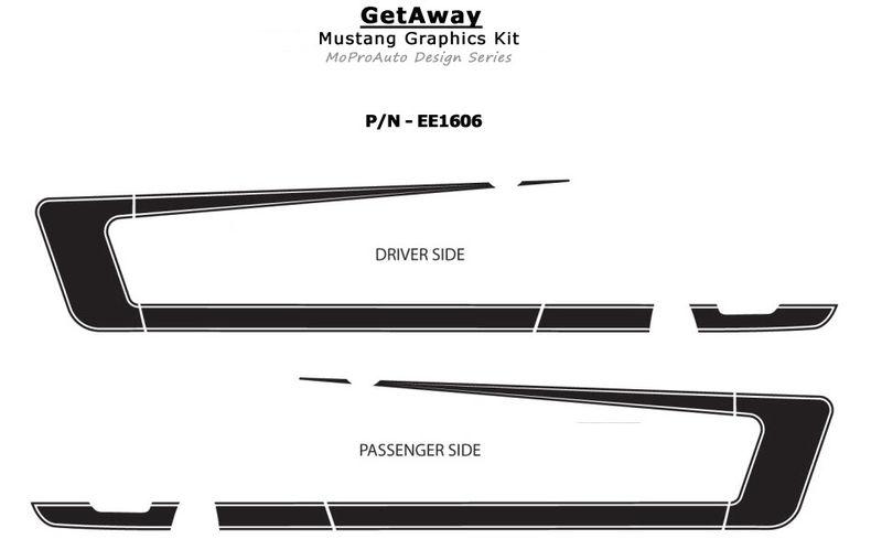 Getaway mustang - 3m pro grade c stripe vinyl decals graphics * * 2010 376