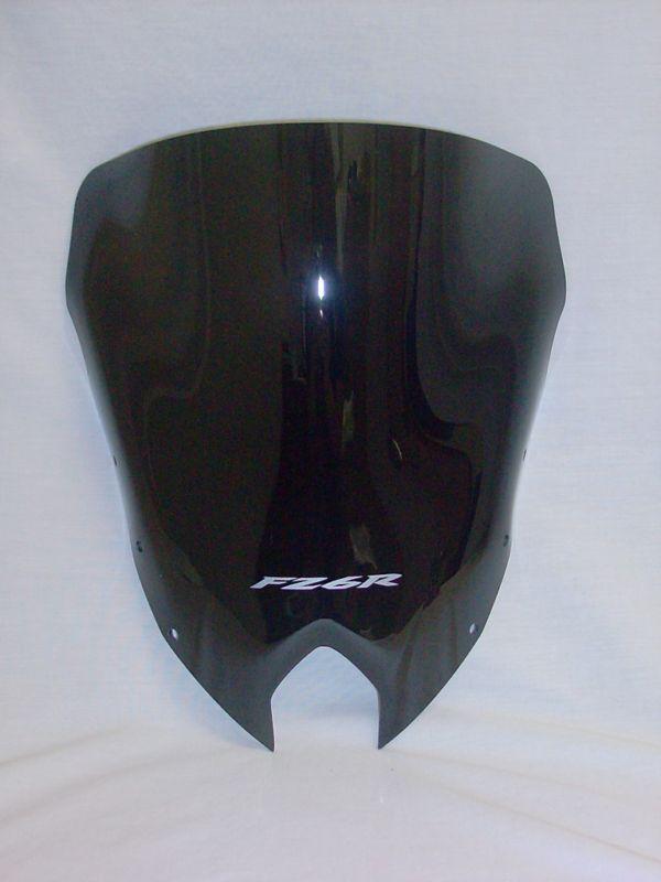 Gytr yamaha tinted raised bubble windscreen with fz6r logo 09 10 11 12 13