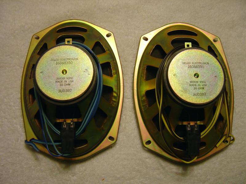 Chevelle camaro nova gto 442 delco 6x9 10 ohm speakers nice free shipping n/r