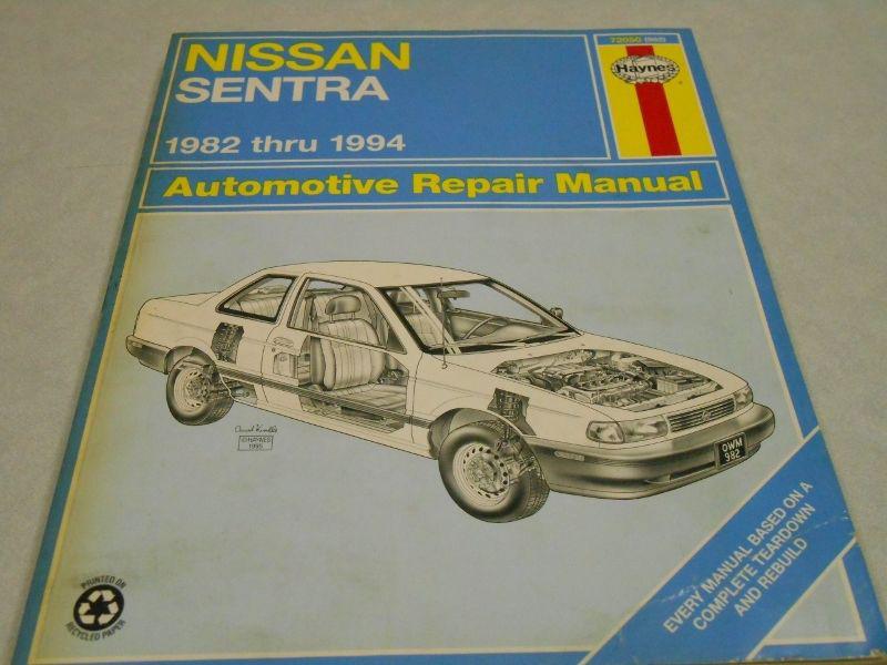 Haynes " nissan sentra" 1982-1994 repair manual