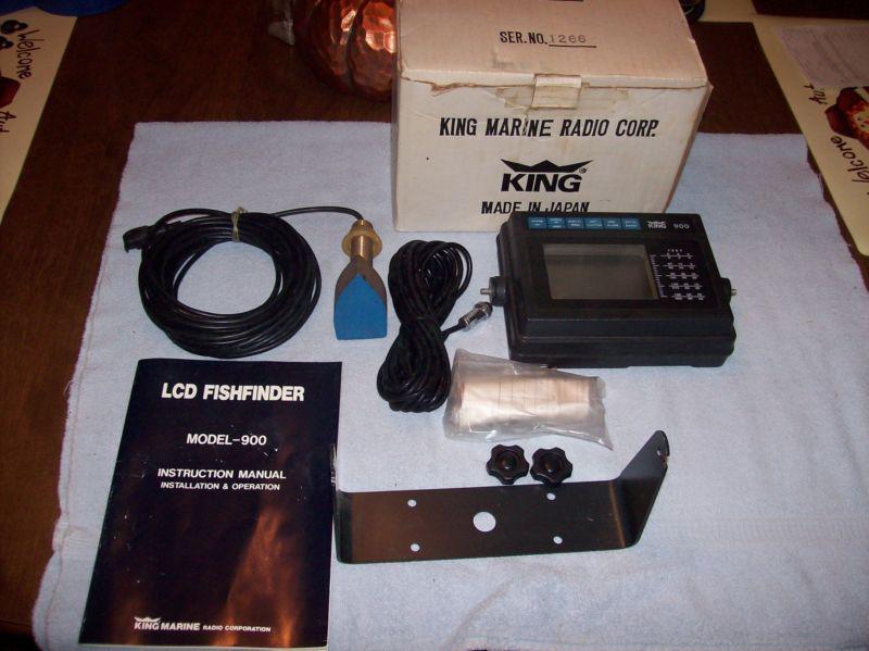 King marine radio corp model 900 lcd fish depth finder made in japan ser # 1266