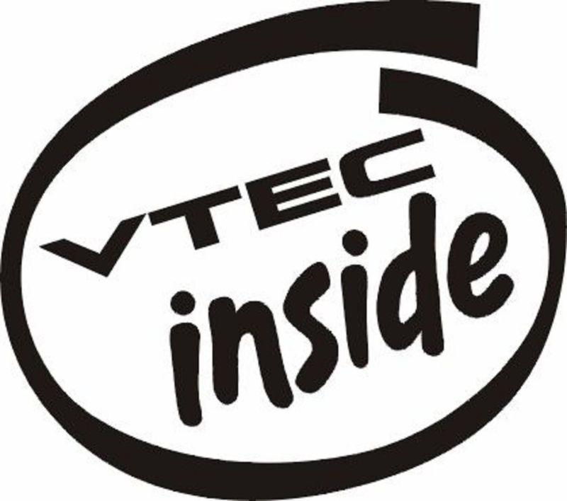 V tec inside 6" car truck window vinyl sticker decal choose color 0117